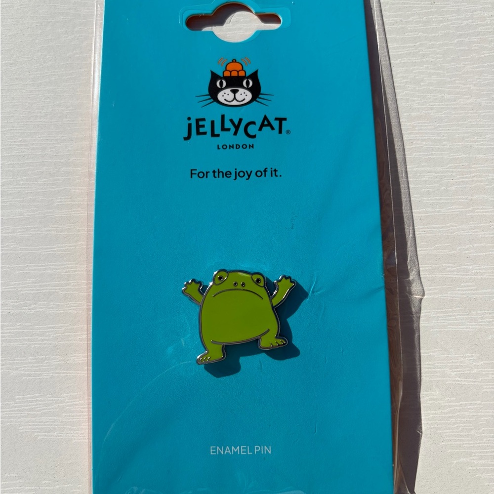 AUTHENTIC Jellycat Ricky Rain Frog Enamel Pin Badge- NEW- FAST SHIP
